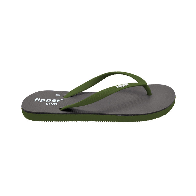 Fipper Slim Grey Light Green Army Fipper Slipper Indonesia