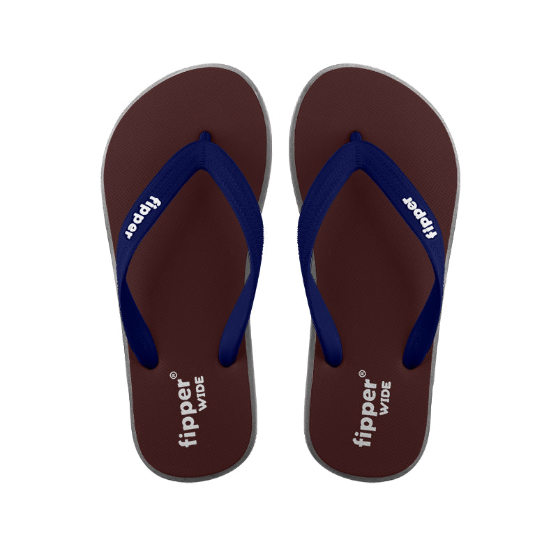 Fipper Wide Maroon Grey Light Navy Fipper Slipper Indonesia